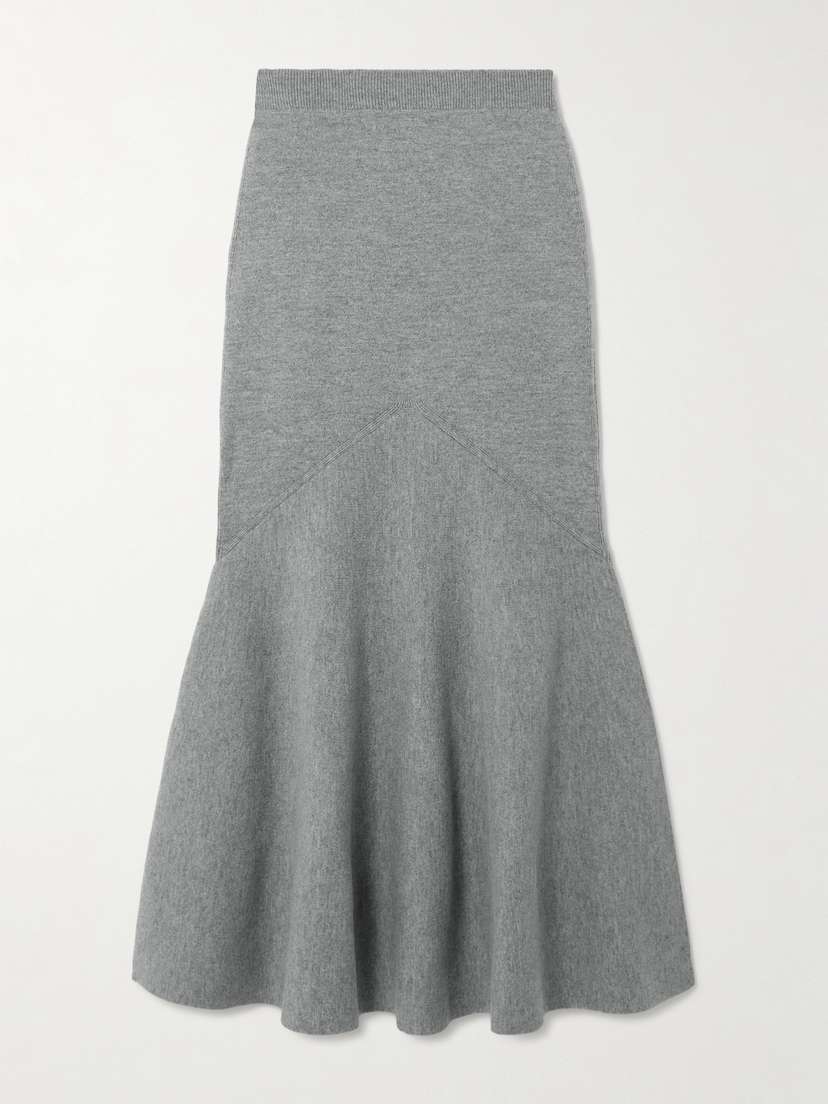 Patou Wool-blend Midi Skirt