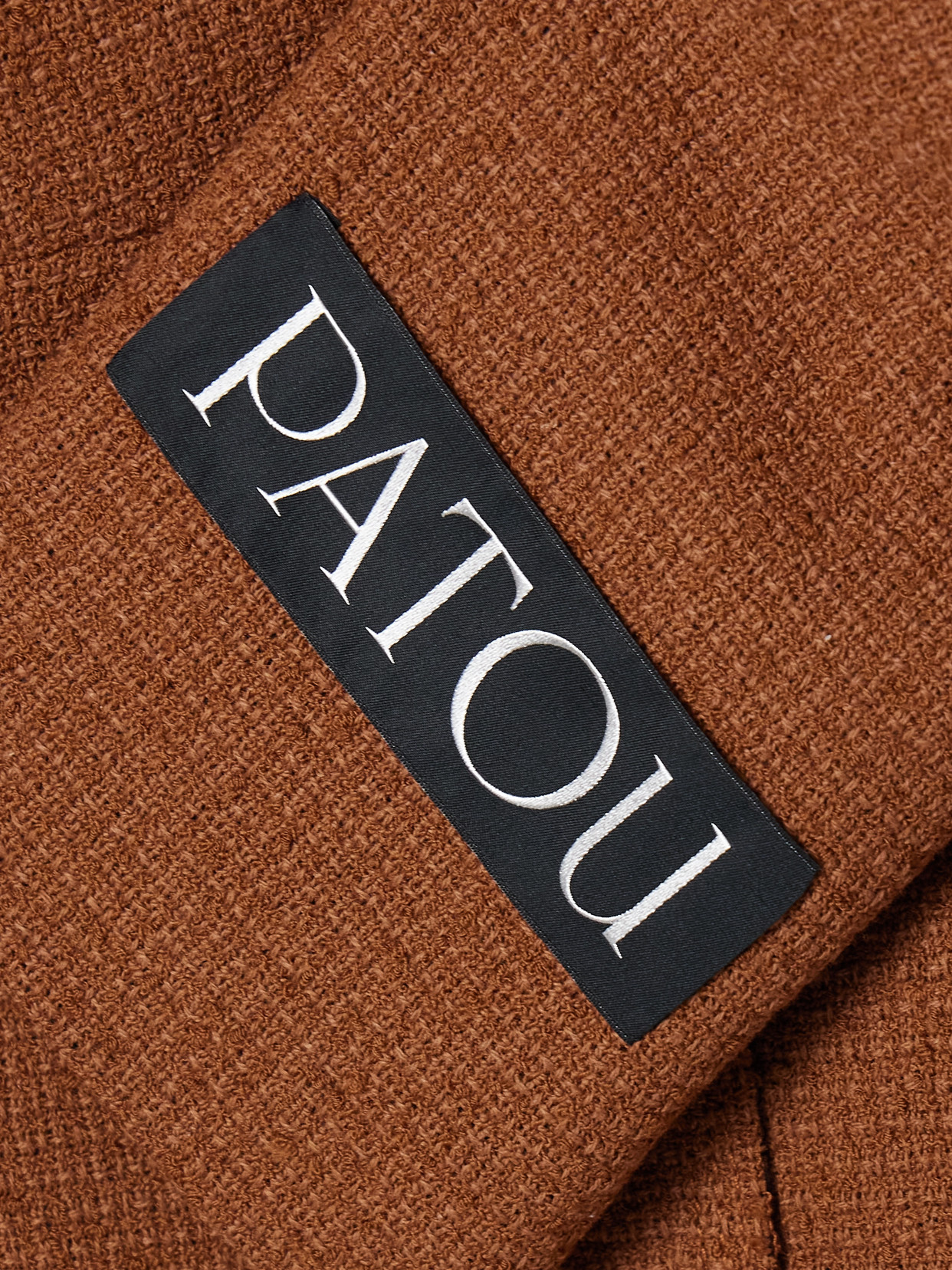 Shop Patou Wool-blend Tweed Jacket In Brown