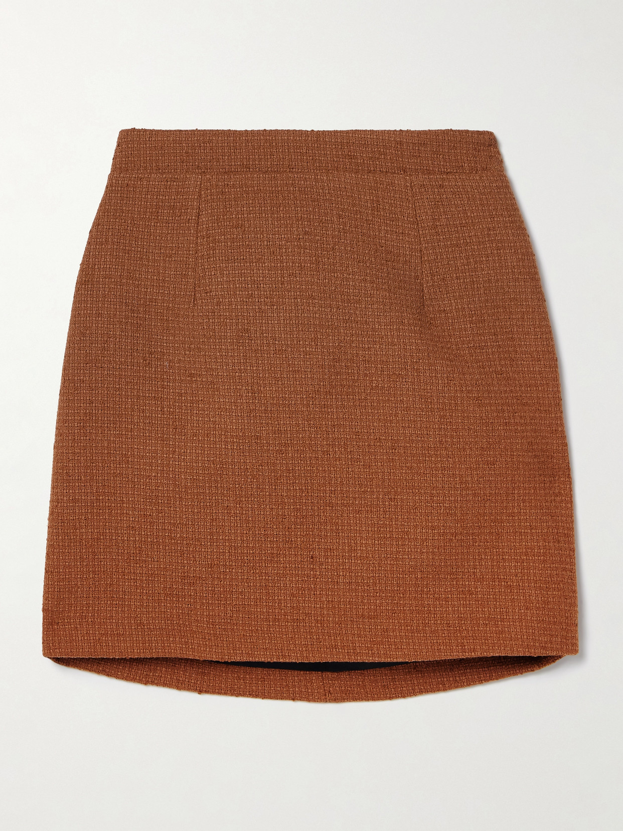 Patou Wool-blend Tweed Mini Skirt In Brown