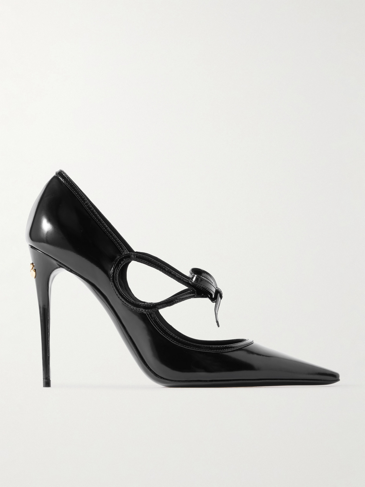 Dolce & Gabbana - Mun Bow-embellished Patent-leather Pumps - Black