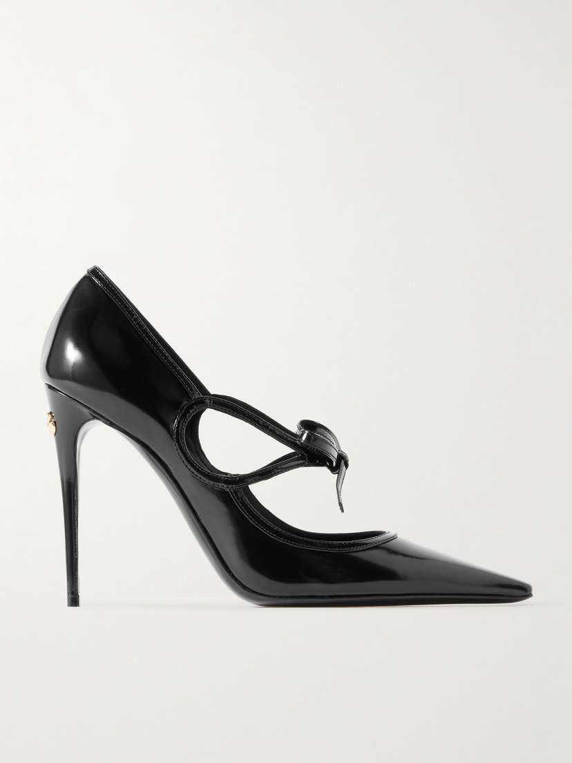 Dolce & Gabbana Mun Bow-embellished Patent-leather Pumps
