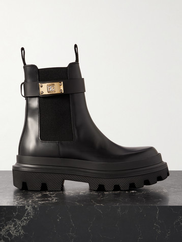 Dolce&Gabbana Embellished leather Chelsea boots