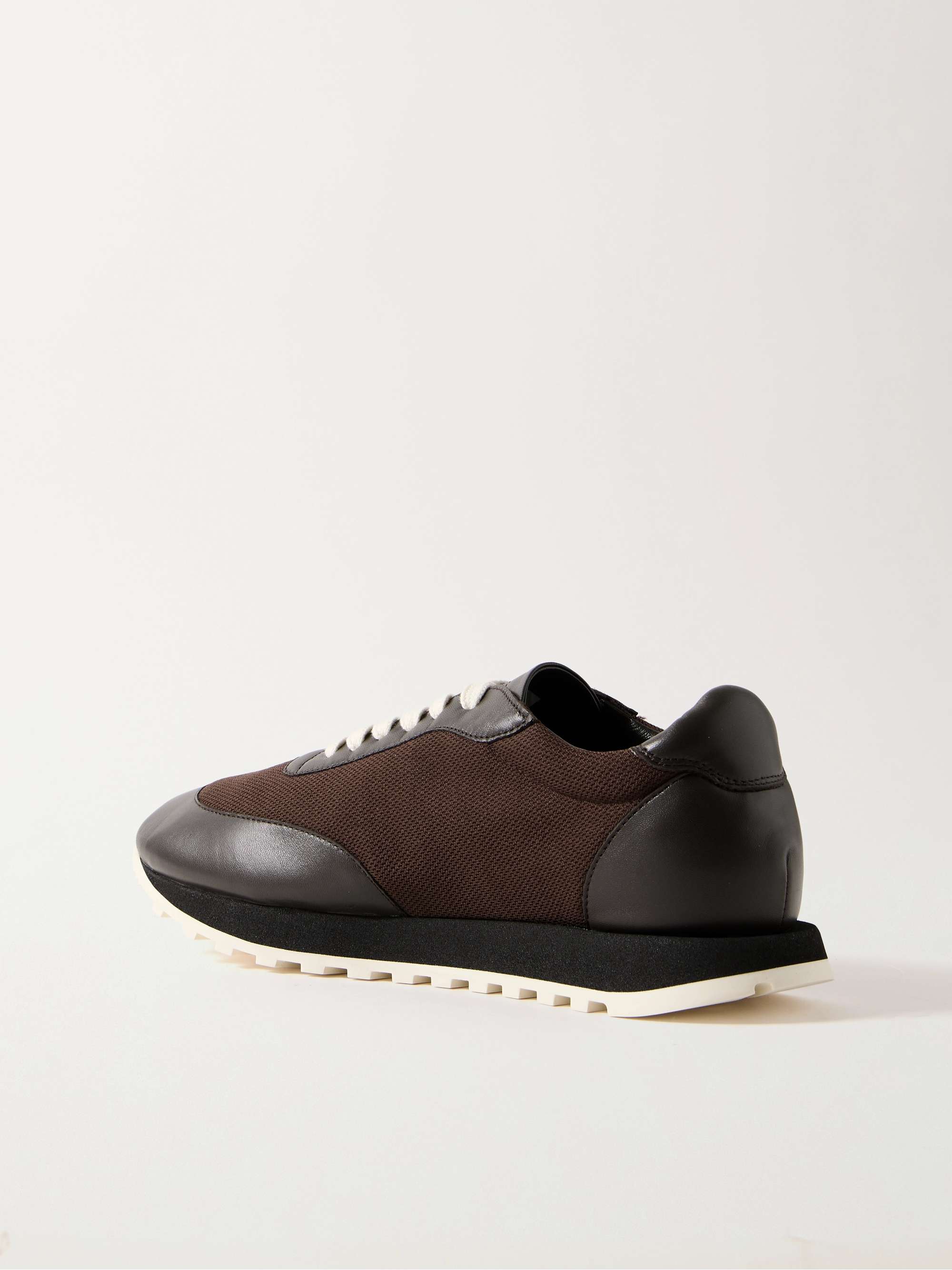 THE ROW Owen Runner leather and mesh sneakers