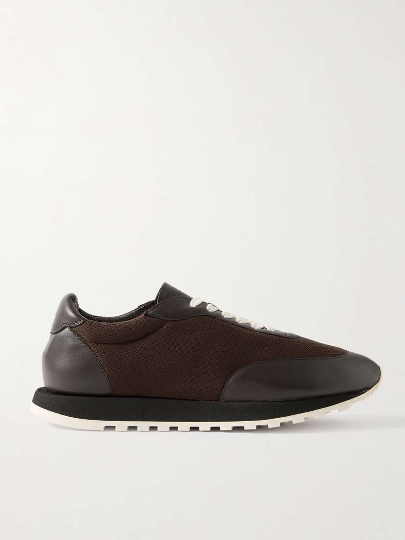 The Row Owen Runner Leather And Mesh Sneakers