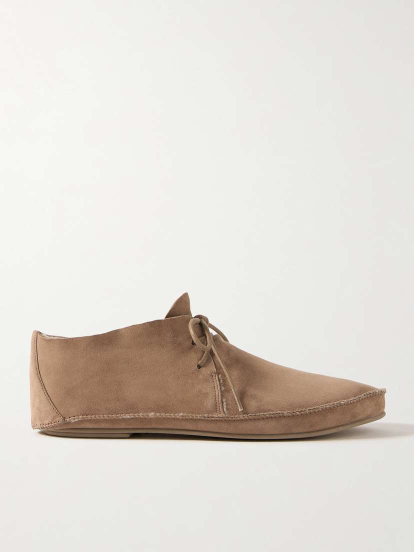 The Row Tyler Shearling-lined Suede Ankle Boots