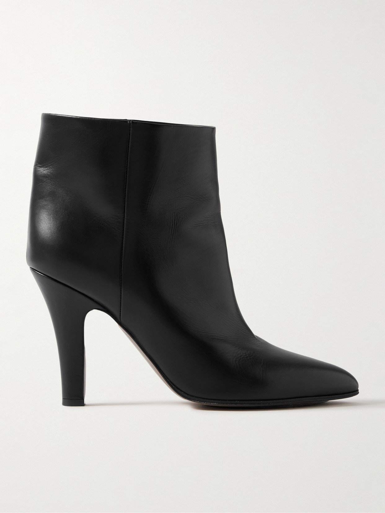 The Row 90mm Prudens Leather Boots In Black