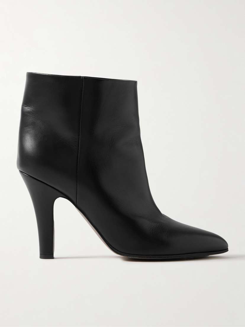 The Row Prudens Leather Ankle Boots