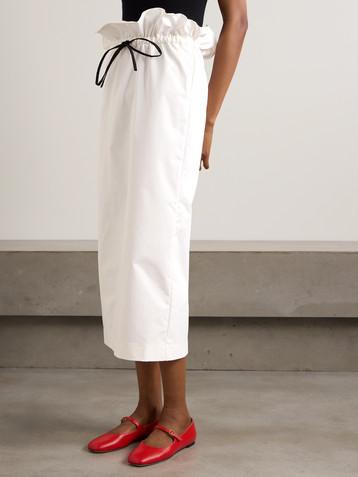 Kika Vargas Naomi ruffled twill midi skirt