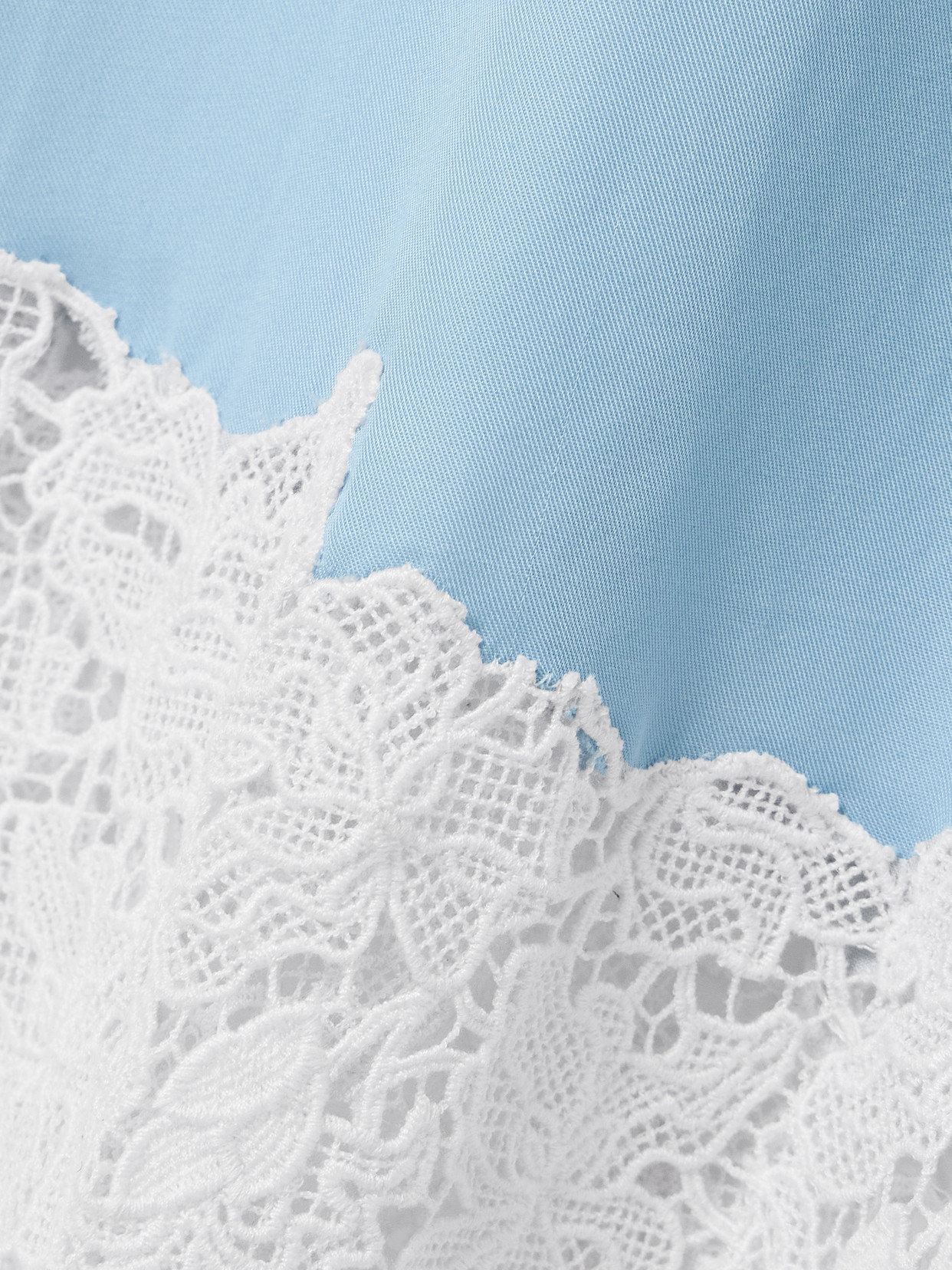 Kika Vargas Emma Guipure Lace-trimmed Tencel™ Lyocell Maxi Dress In Blue