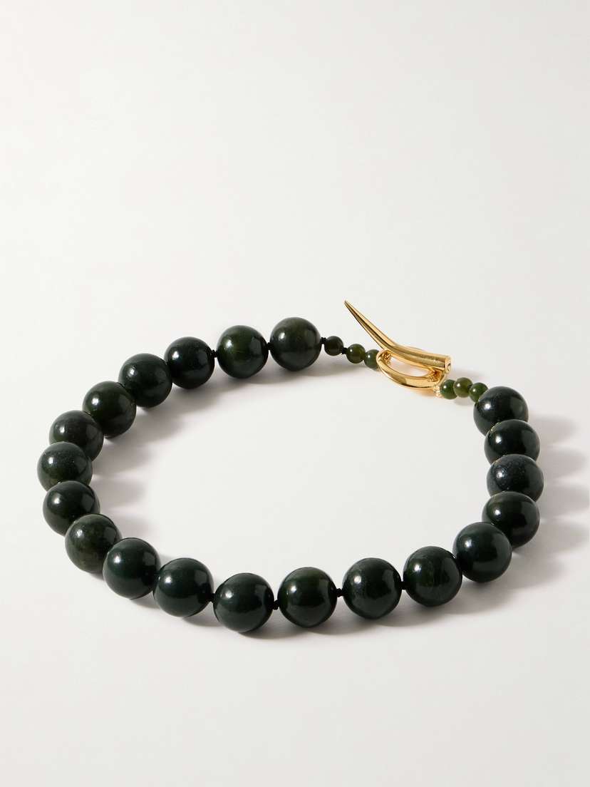 Sophie Buhai Medium Boule Gold Vermeil And Jade Necklace