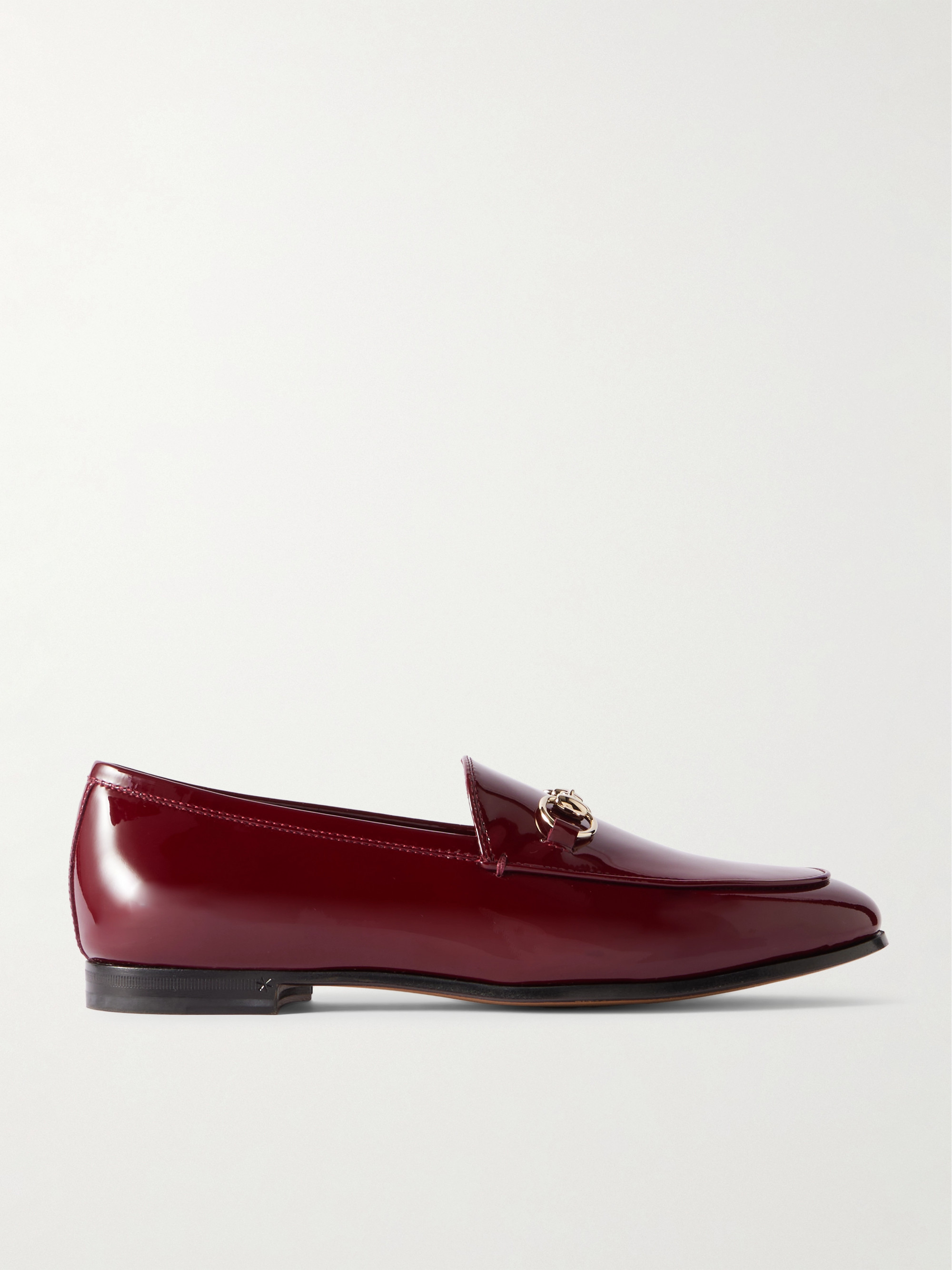 Gucci Jordaan horsebit-detailed patent-leather loafers