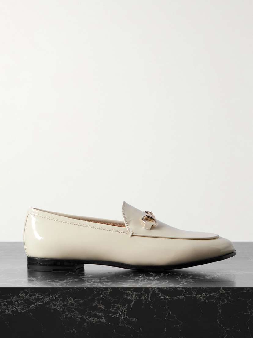 Gucci Jordaan Horsebit-detailed Patent-leather Loafers