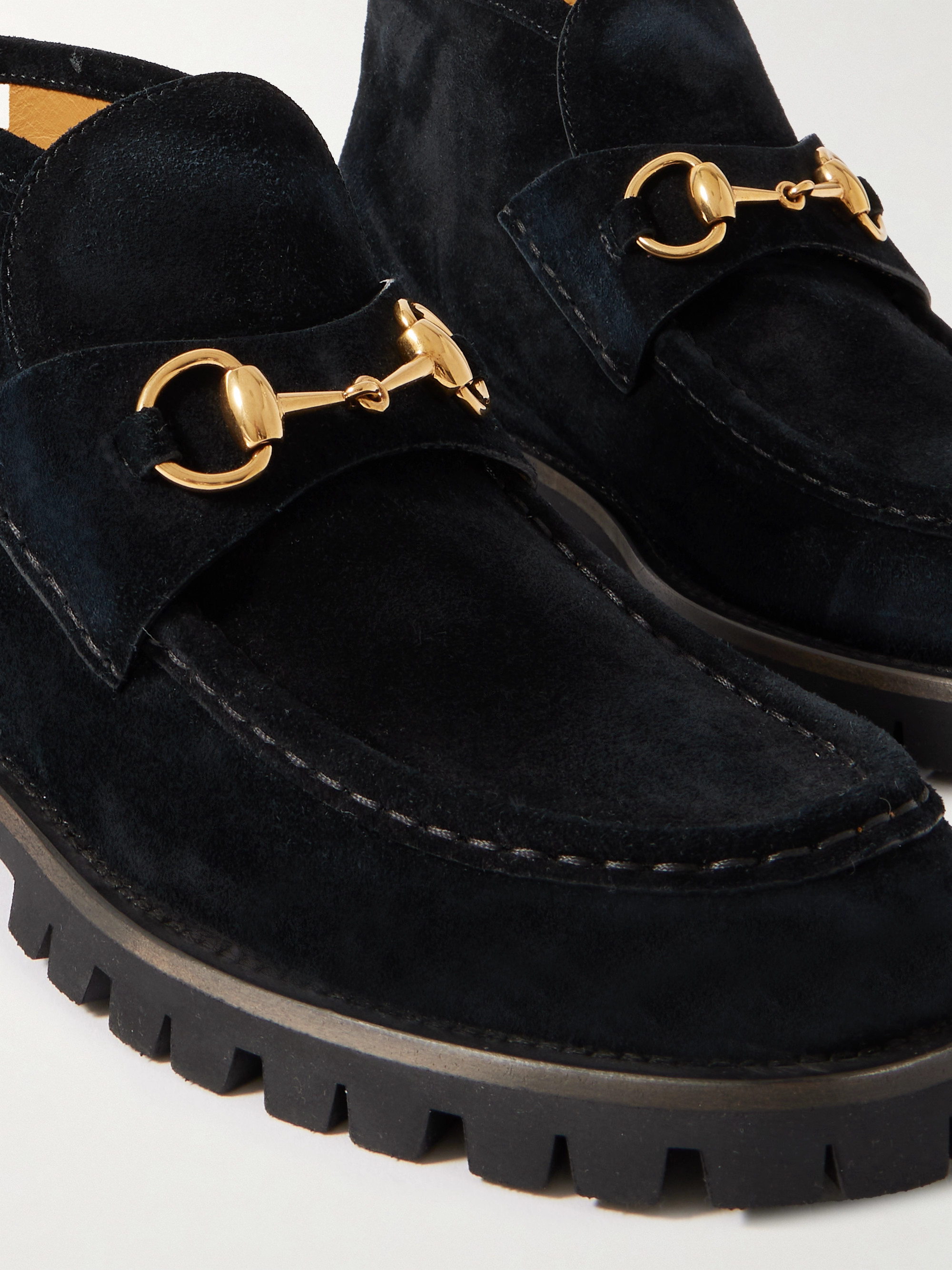 Gucci Sylke horsebit-detailed suede ankle boots