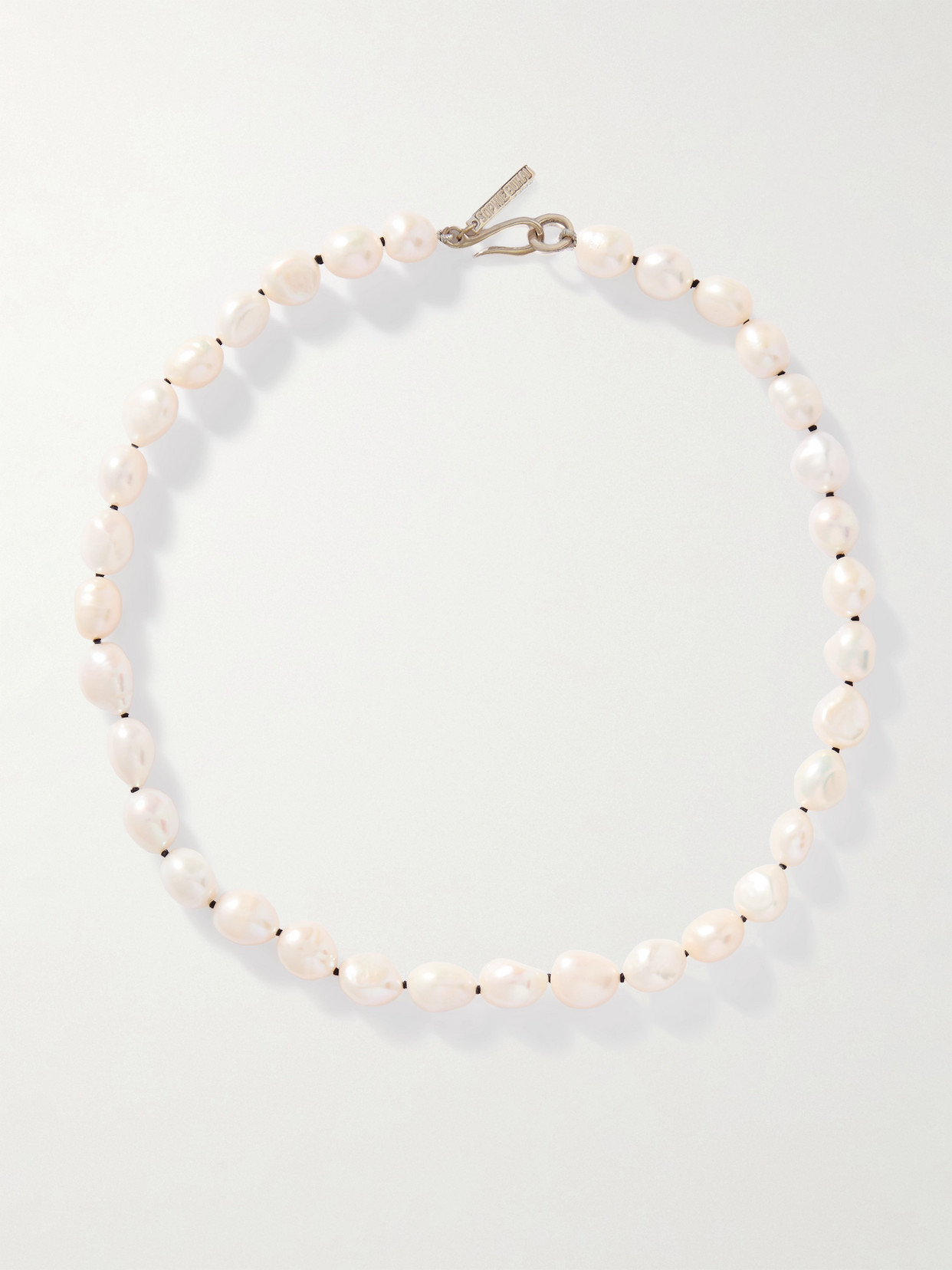 Sophie Buhai Silver Pearl Necklace In White