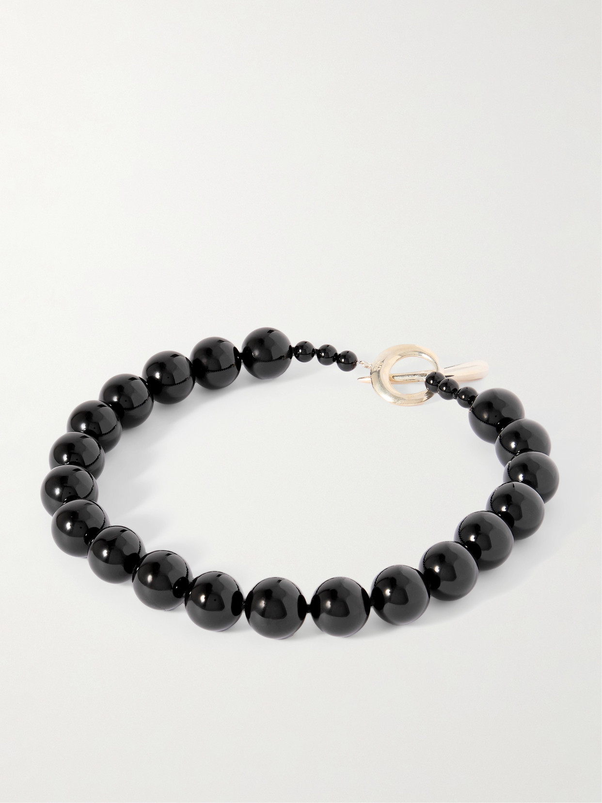 Sophie Buhai - Medium Boule Silver And Onyx Necklace - Black