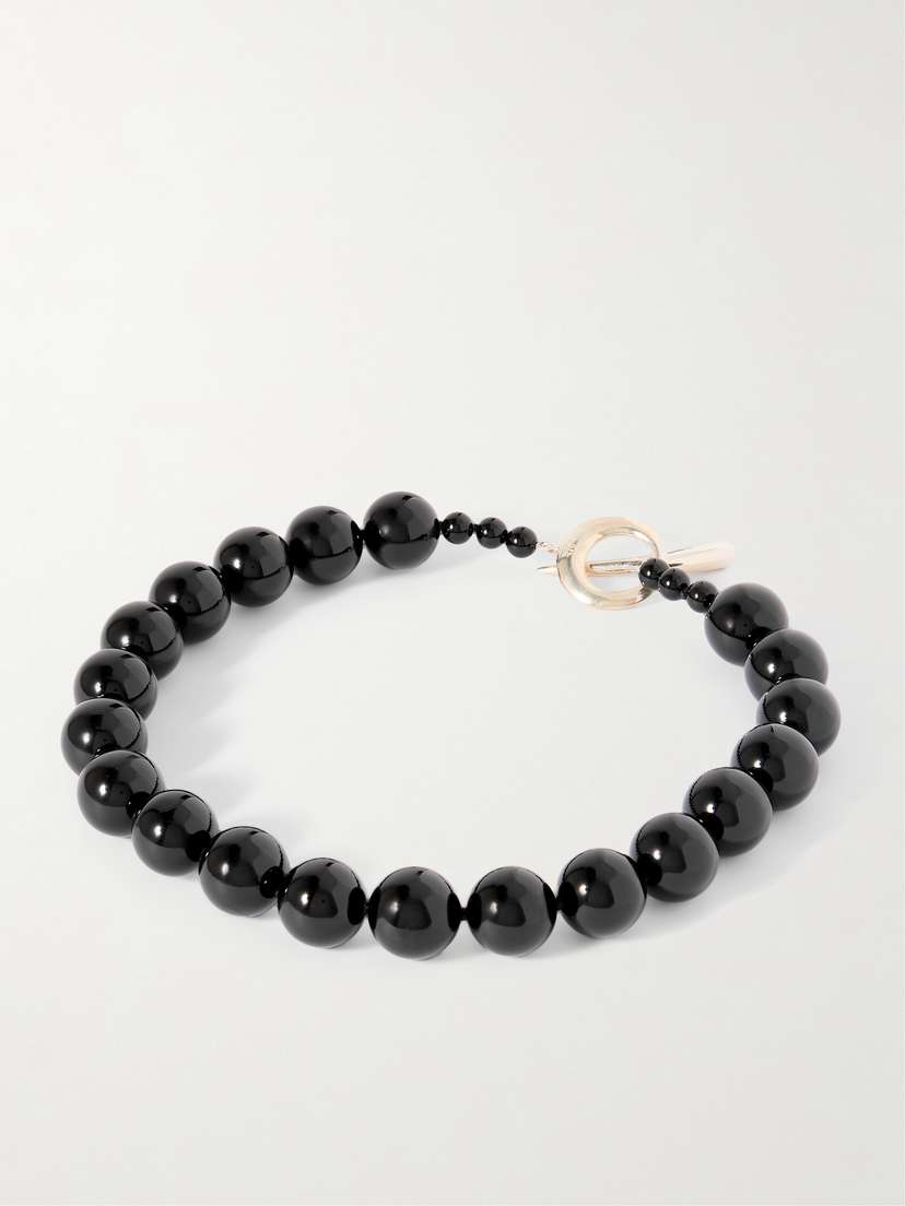 Sophie Buhai Medium Boule Silver And Onyx Necklace