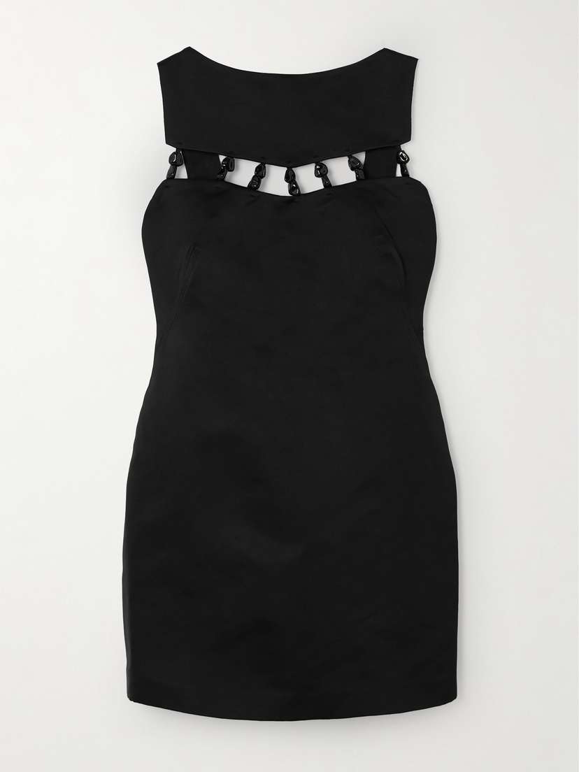 Cult Gaia Ember Cutout Embellished Satin Mini Dress