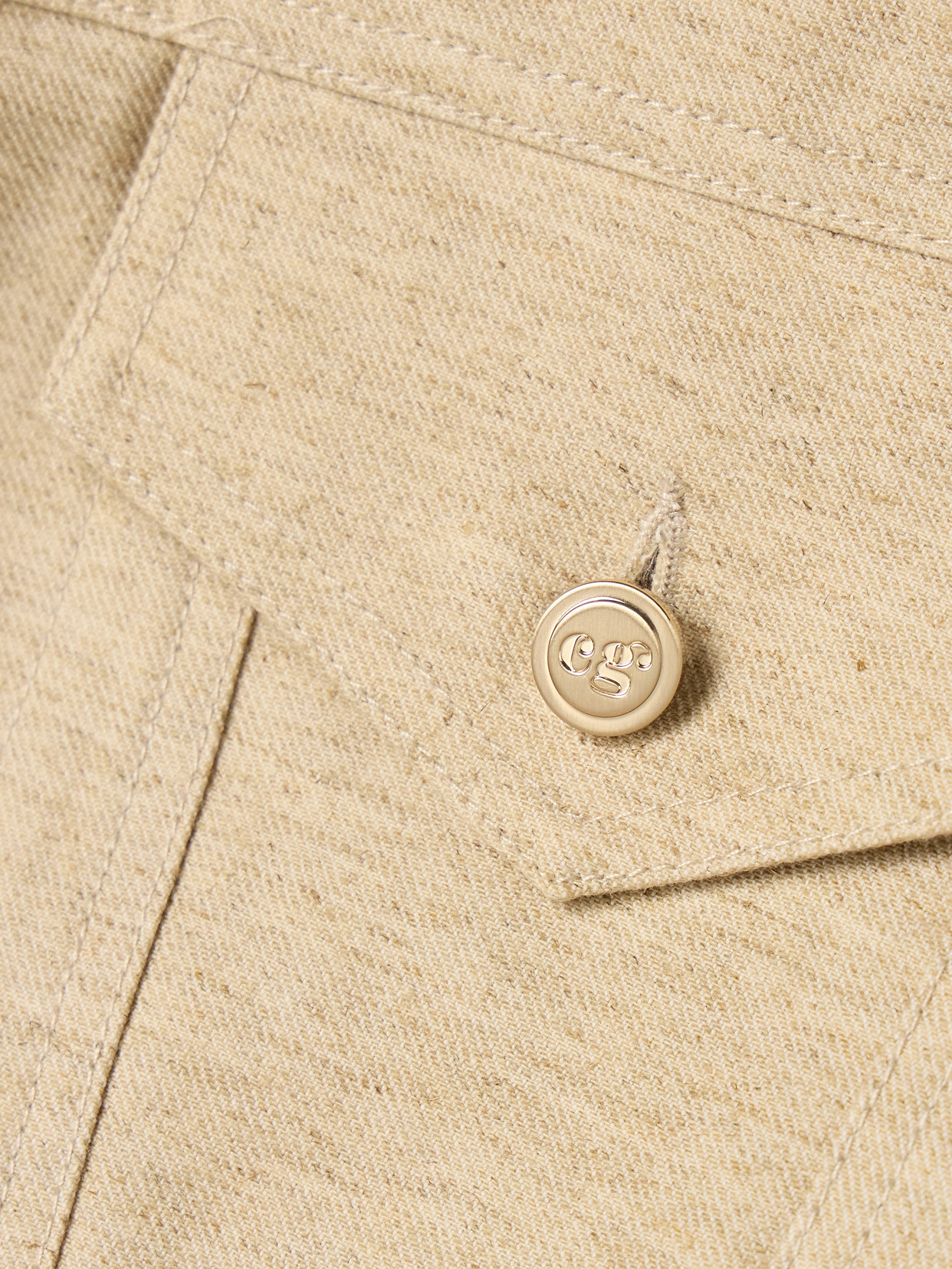 Cult Gaia Daphne Cropped Cotton And Linen-blend Twill Jacket In Neutrals