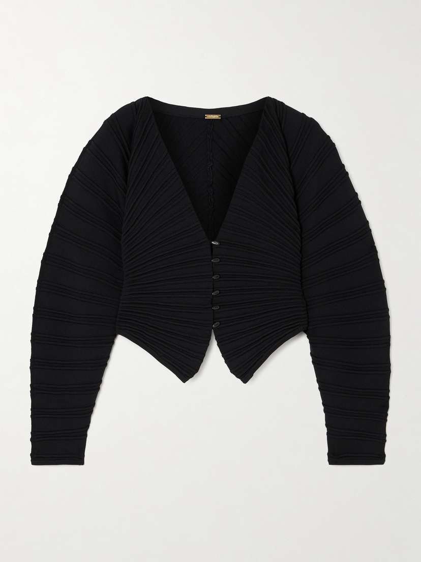 Cult Gaia Blair Ribbed-knit Cardigan