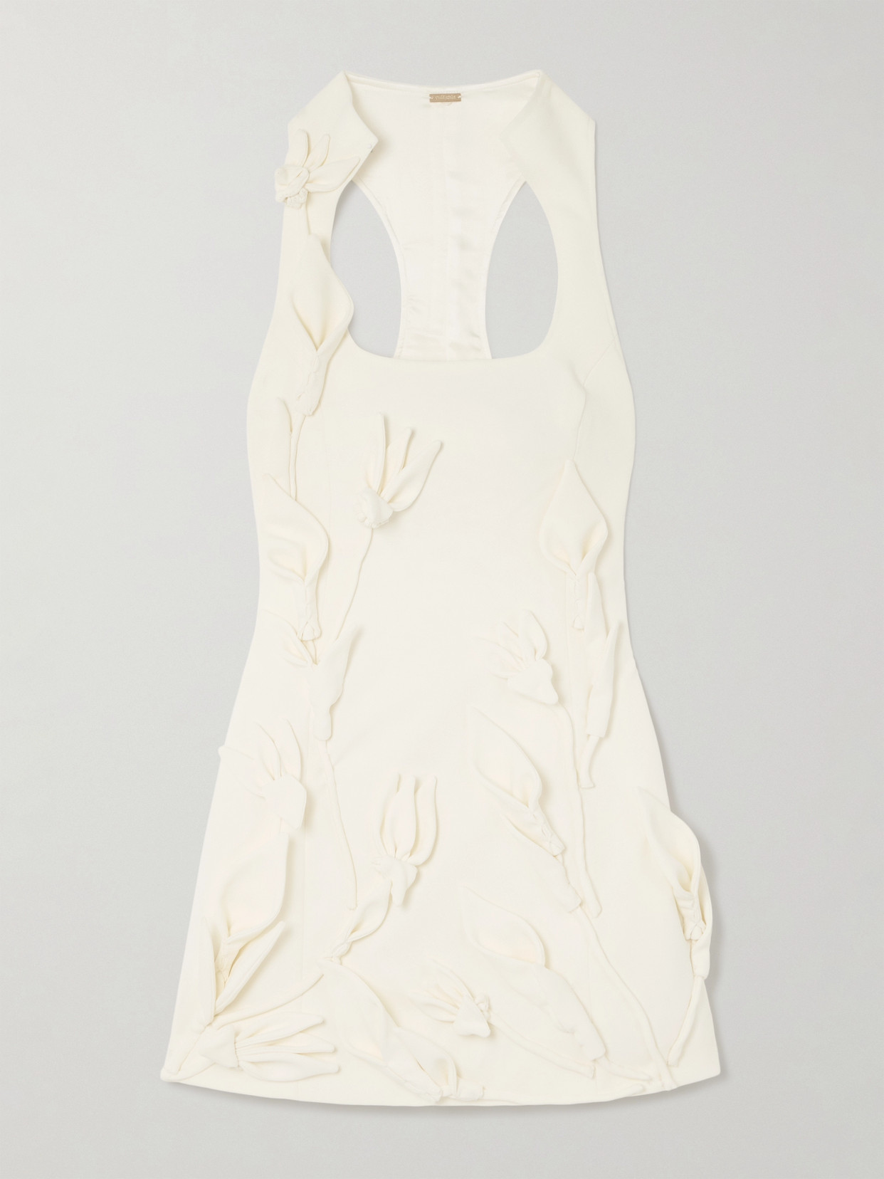 Cult Gaia - Ella Appliquéd Crepe Mini Dress - Off-white