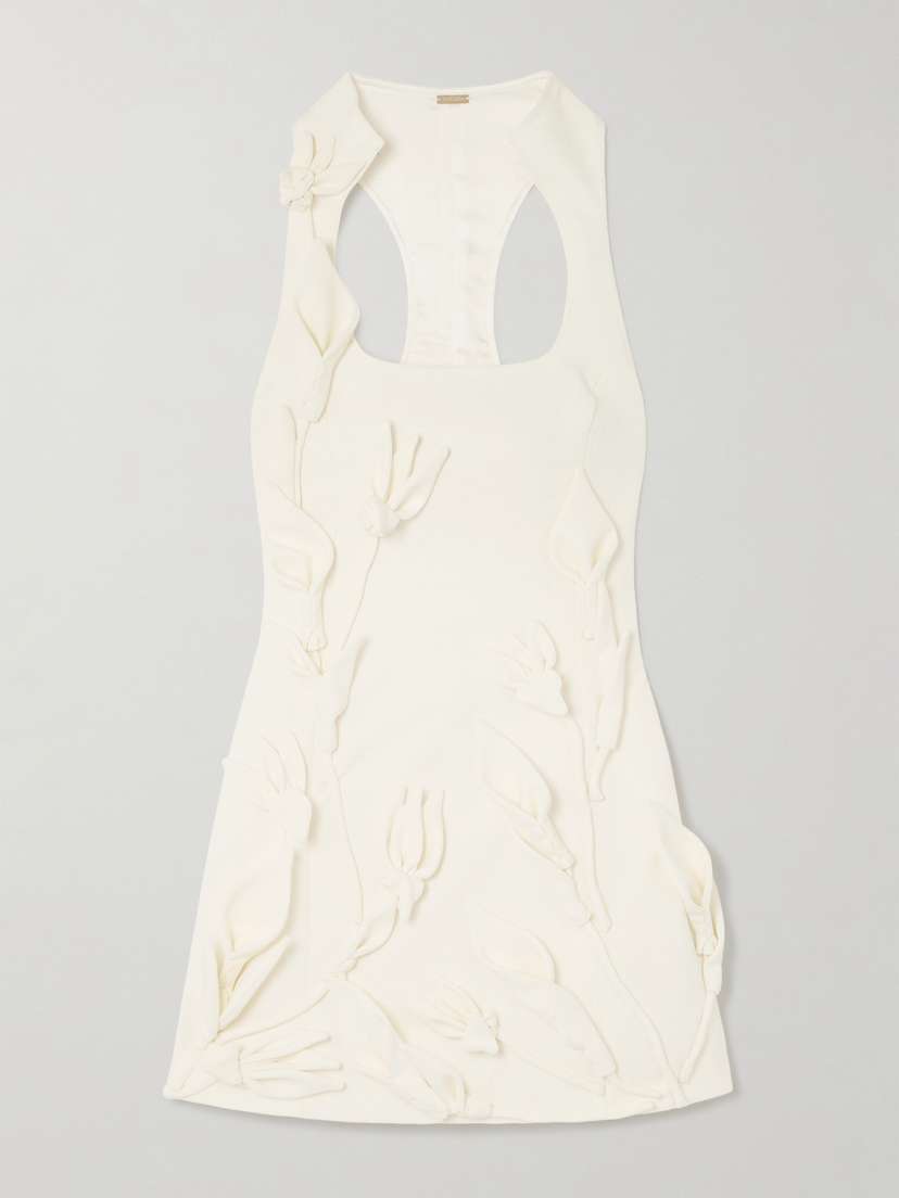 Cult Gaia Ella Appliquéd Crepe Mini Dress