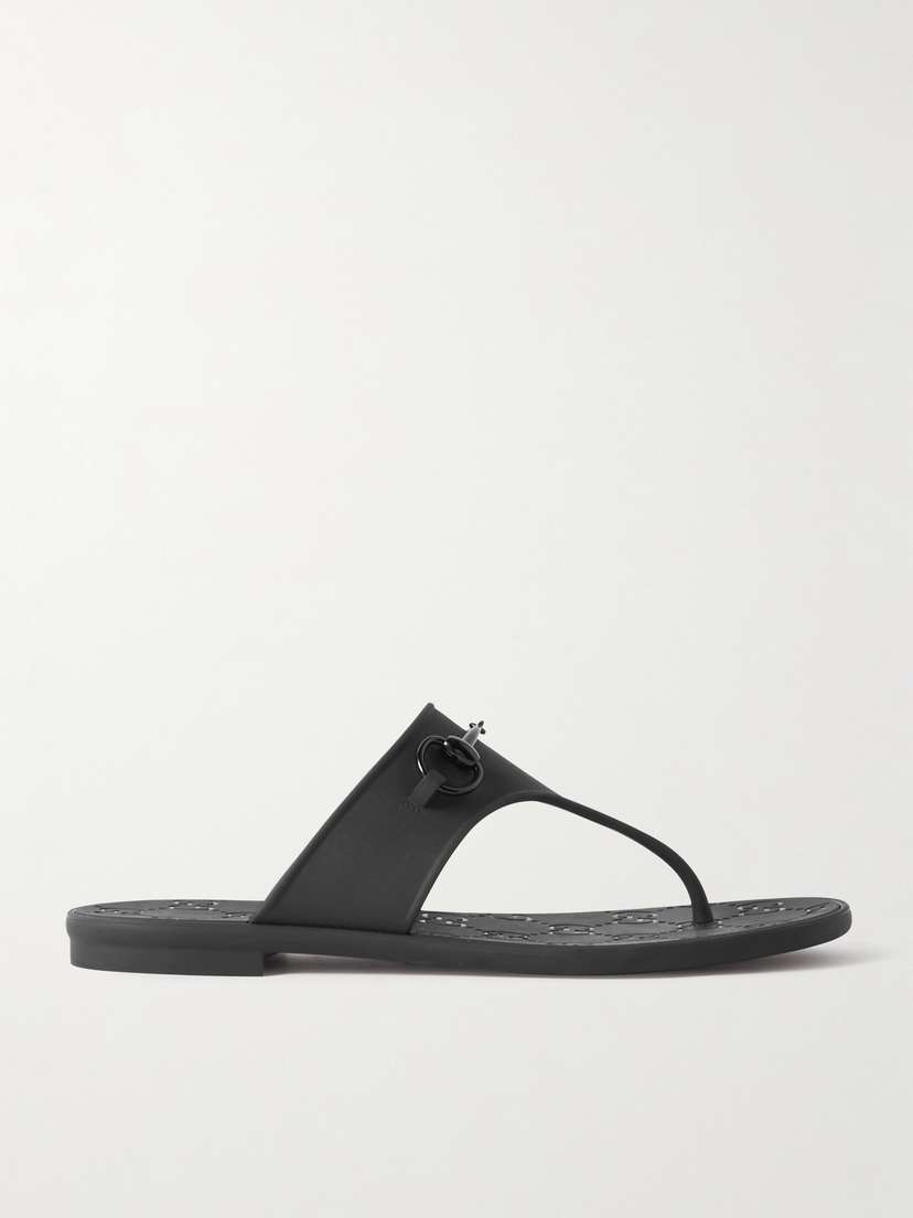 Gucci Minorca Horsebit-embellished Rubber Flip Flops