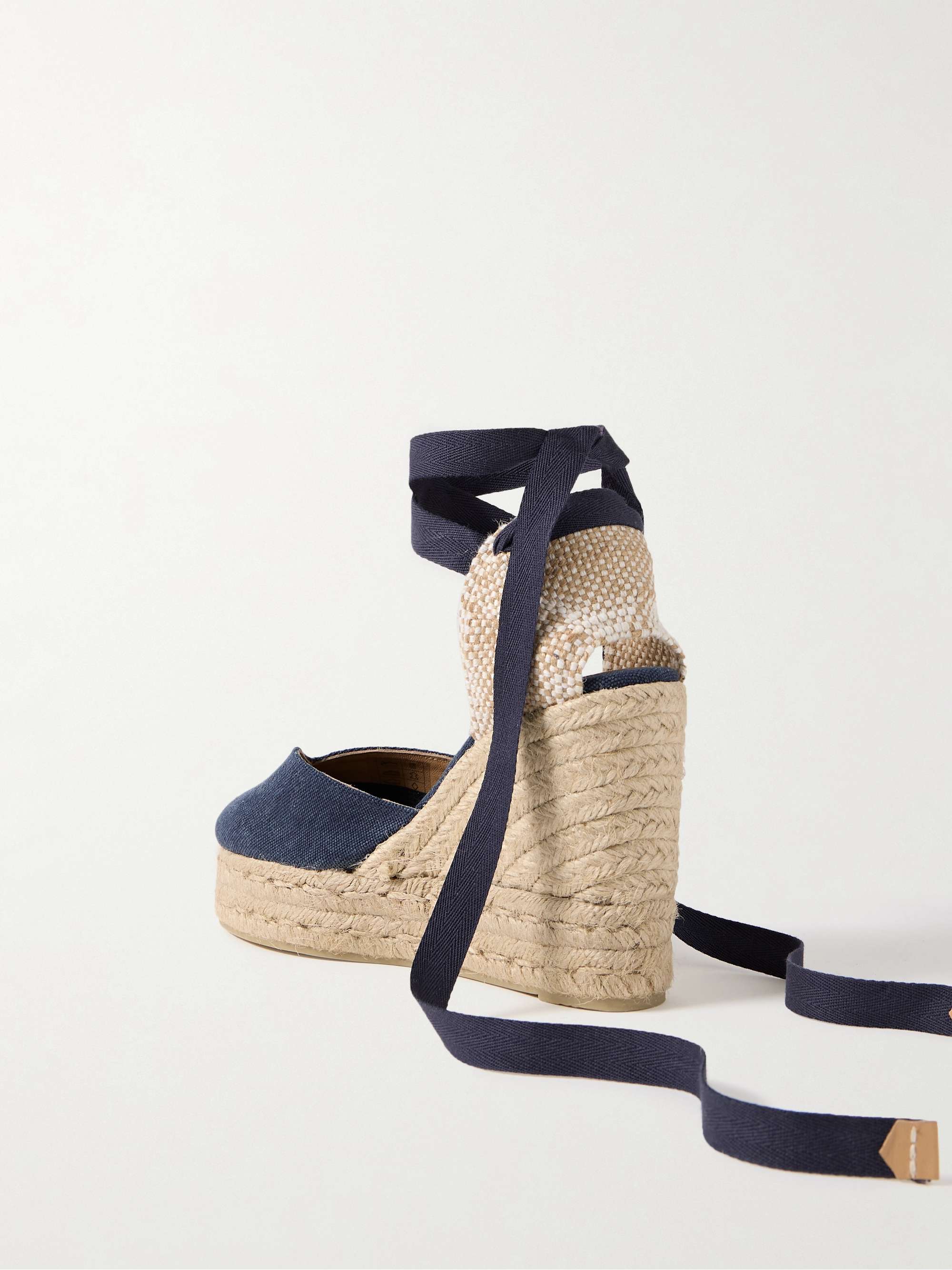CASTAÑER + NET SUSTAIN Chiara 80 canvas wedge espadrilles