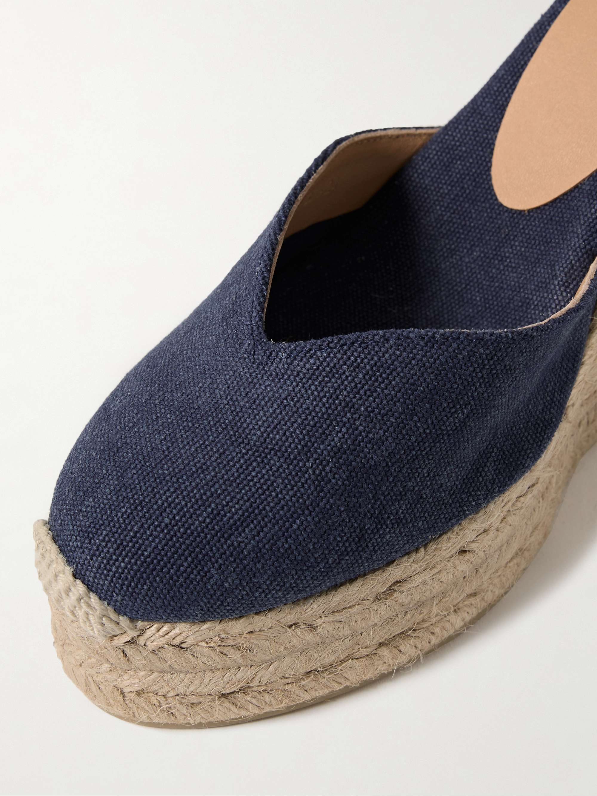 CASTAÑER + NET SUSTAIN Chiara 80 canvas wedge espadrilles
