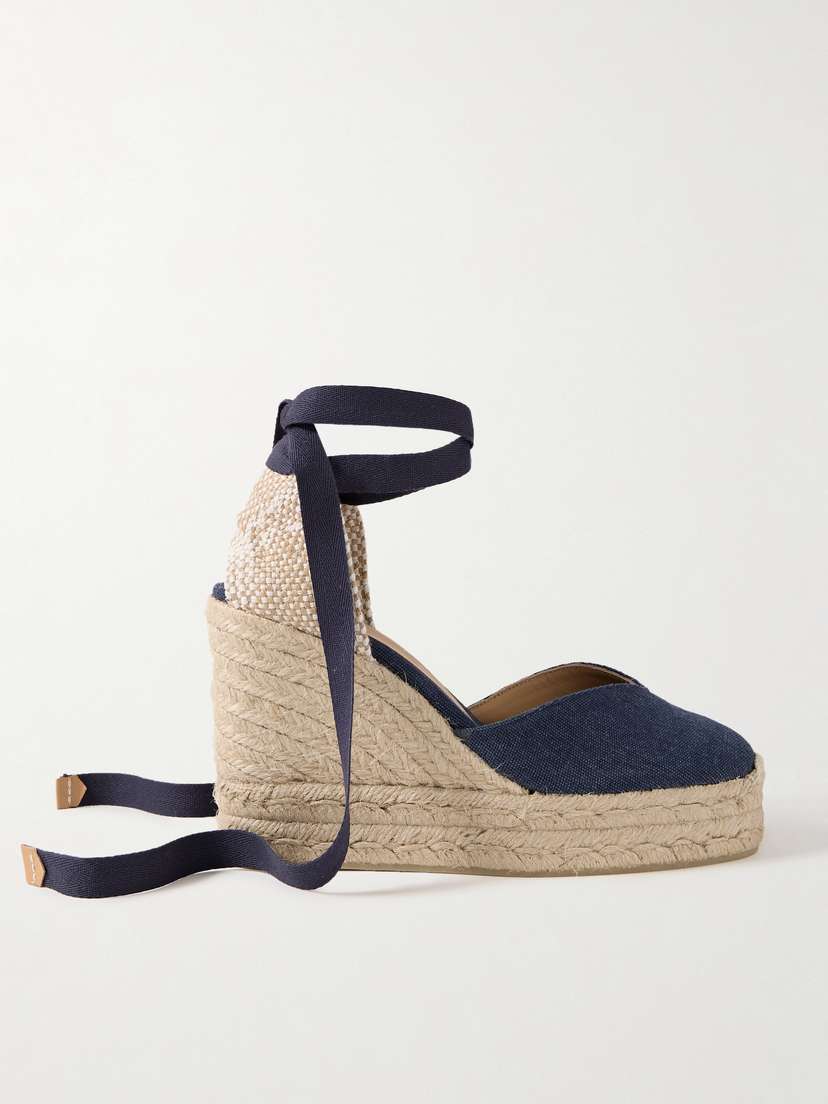 Castañer Chiara 80 Canvas Wedge Espadrilles