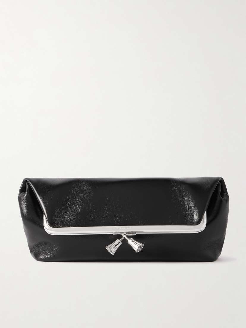 Anya Hindmarch Maud Glossed-leather Clutch