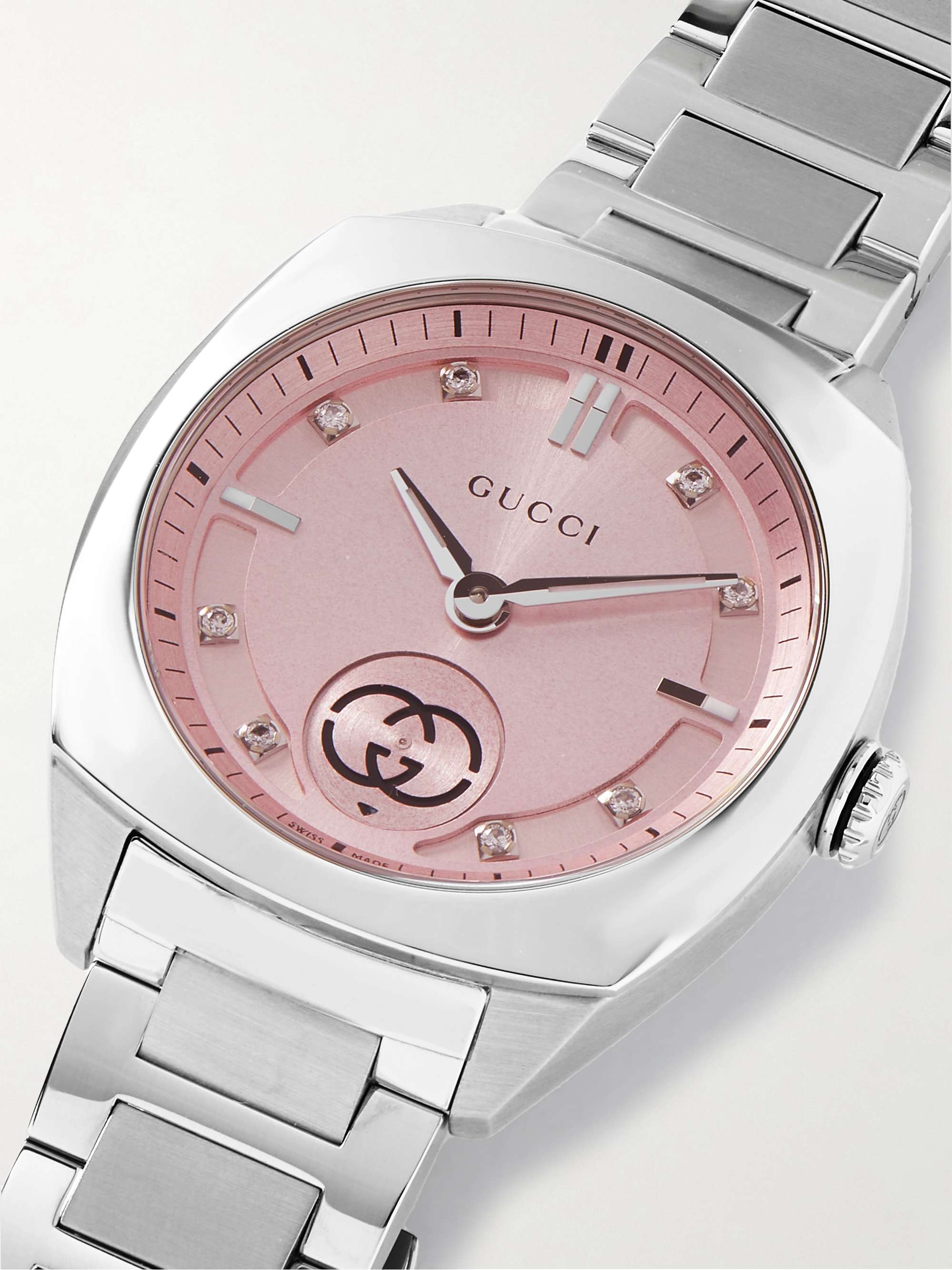 Gucci gg2570 diamond ladies watch best sale