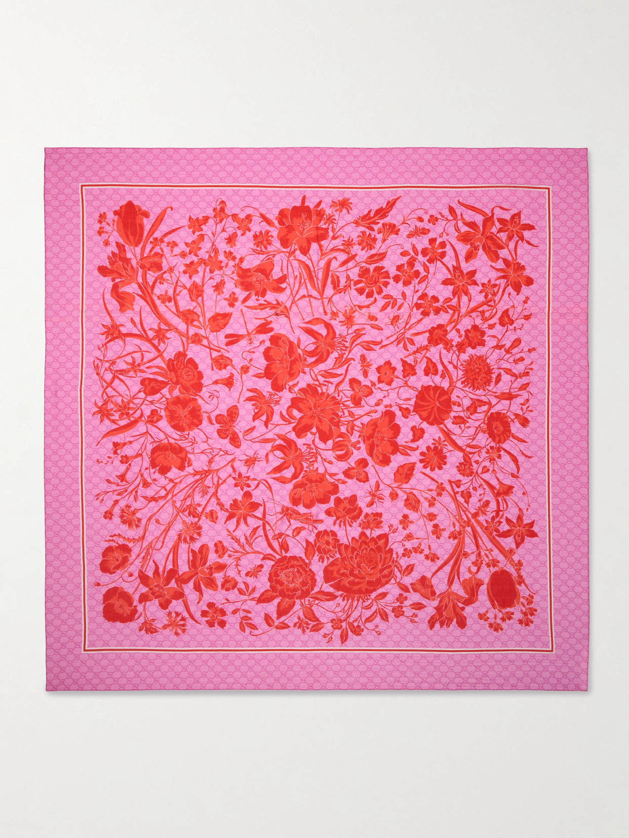 Gucci Printed Cotton And Silk-blend Scarf