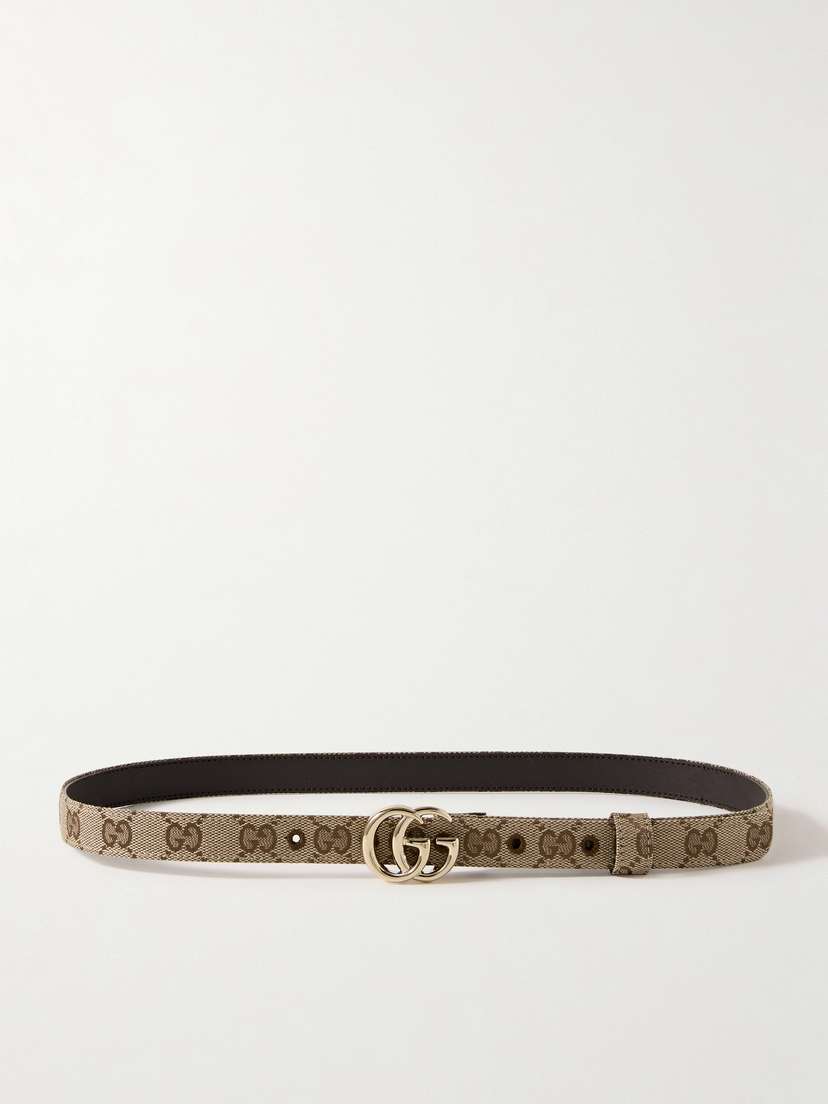 Gucci Gg Marmont Canvas-jacquard Belt