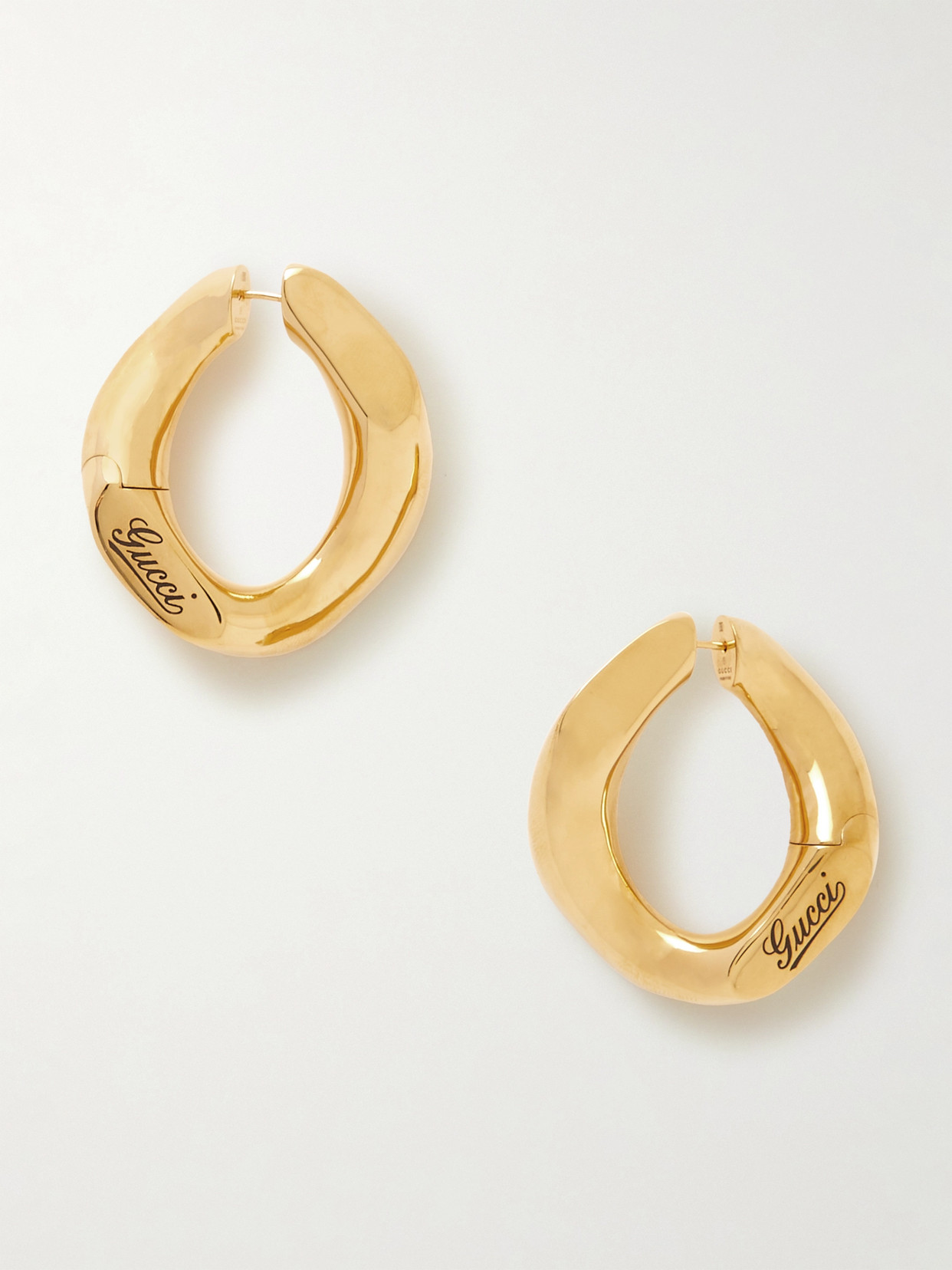 Gucci Large Gold-tone Hoop Earrings