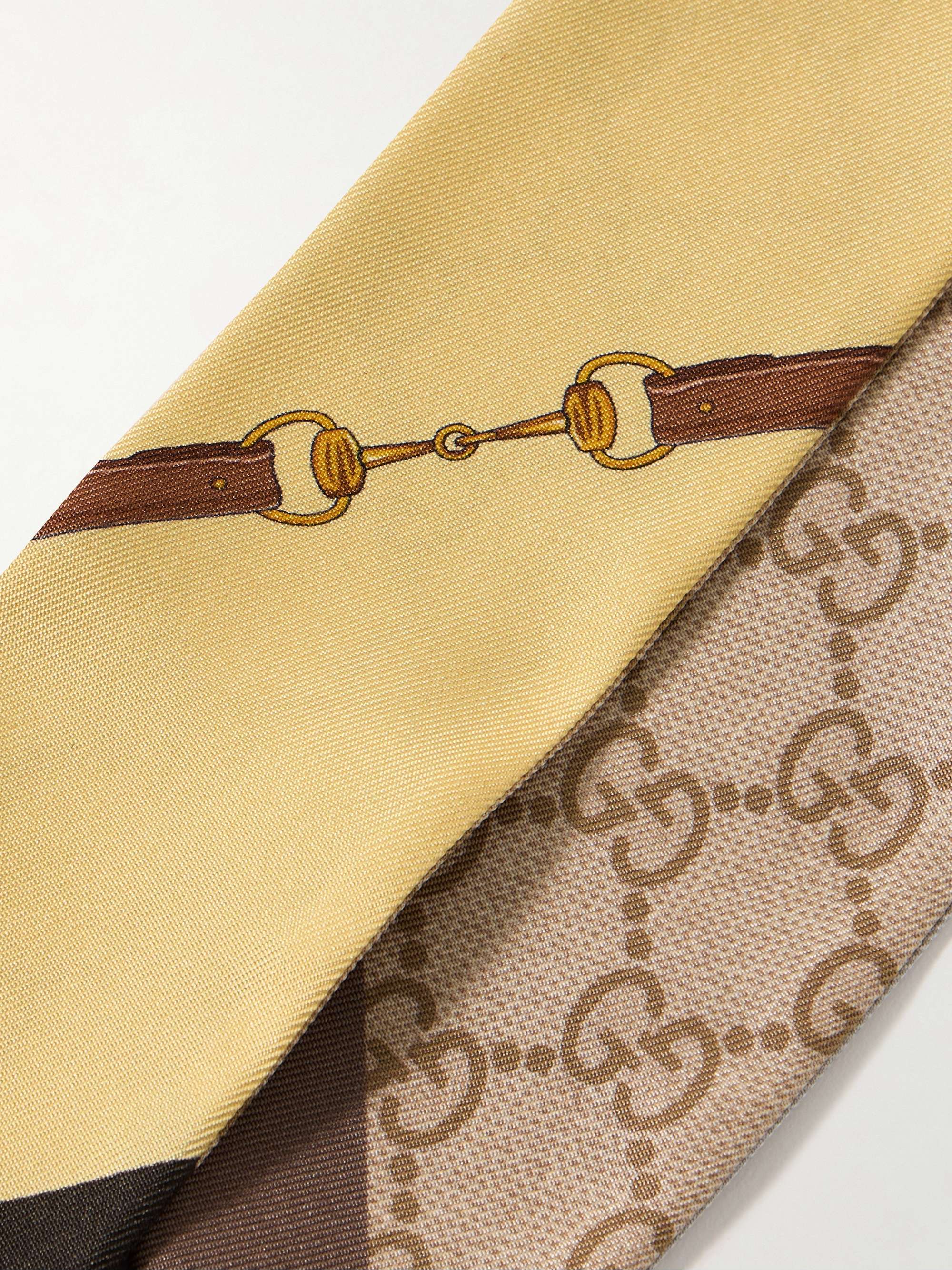 Gucci cavalry-print silk scarf