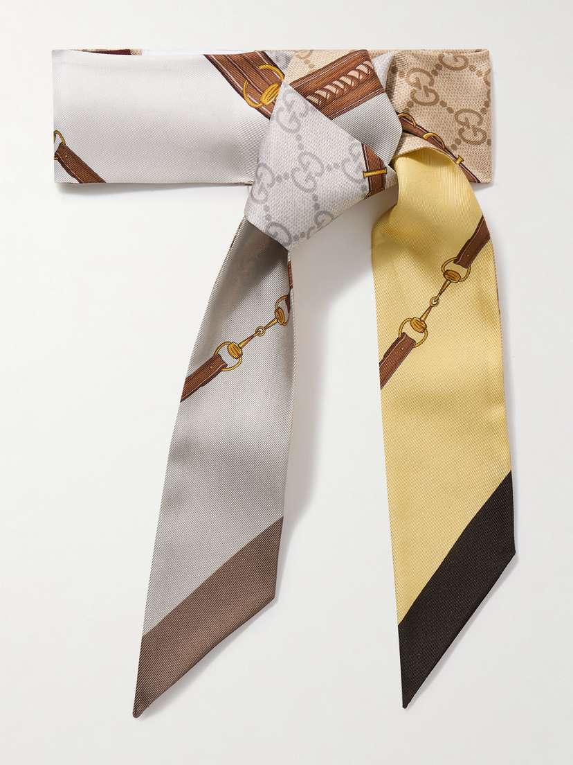 Gucci Printed Silk-jacquard Scarf