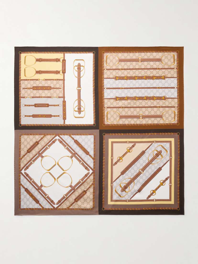 Gucci Printed Silk-twill Scarf