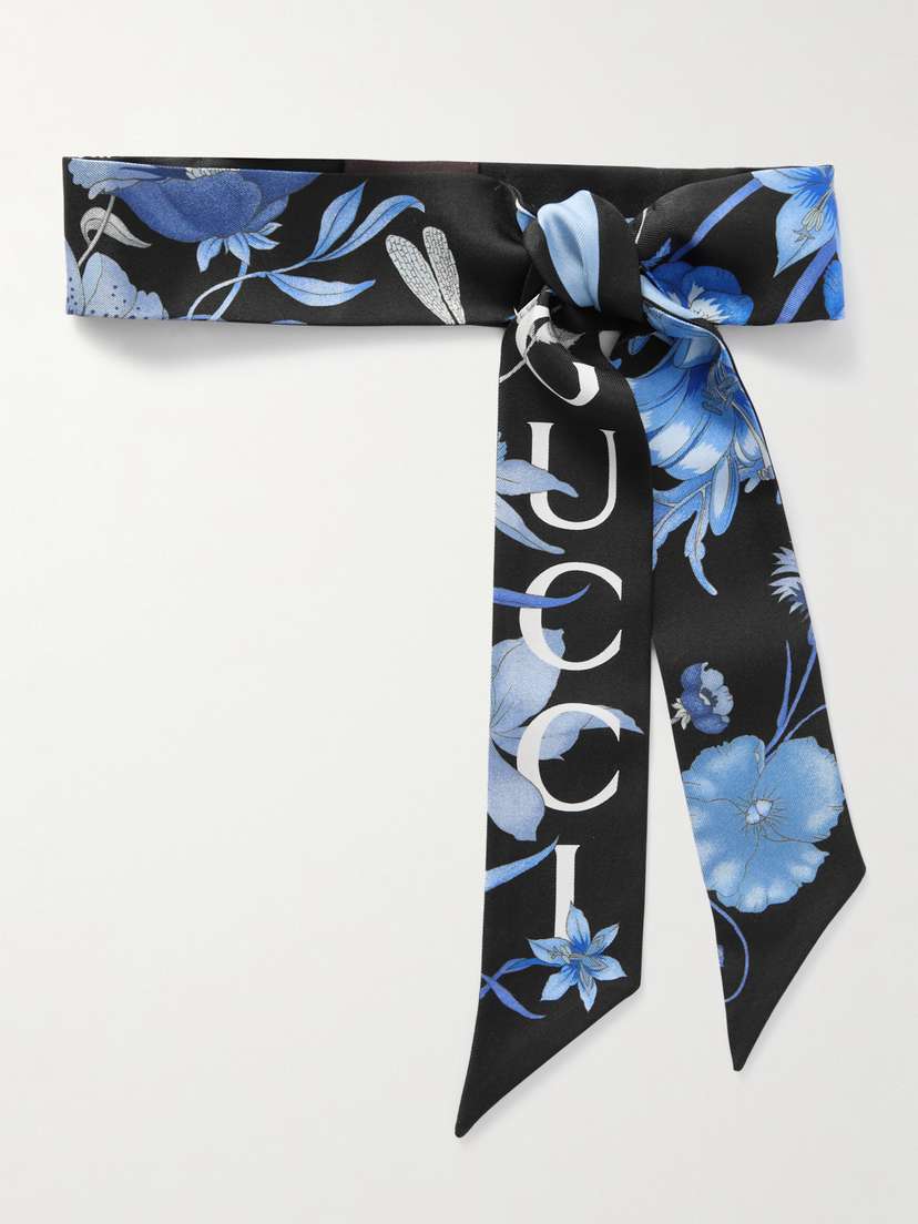 Gucci Floral-print Silk-twill Scarf