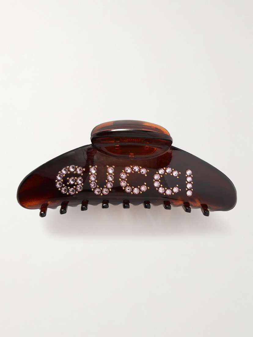 Gucci Crystal-embellished Resin Hair Clip