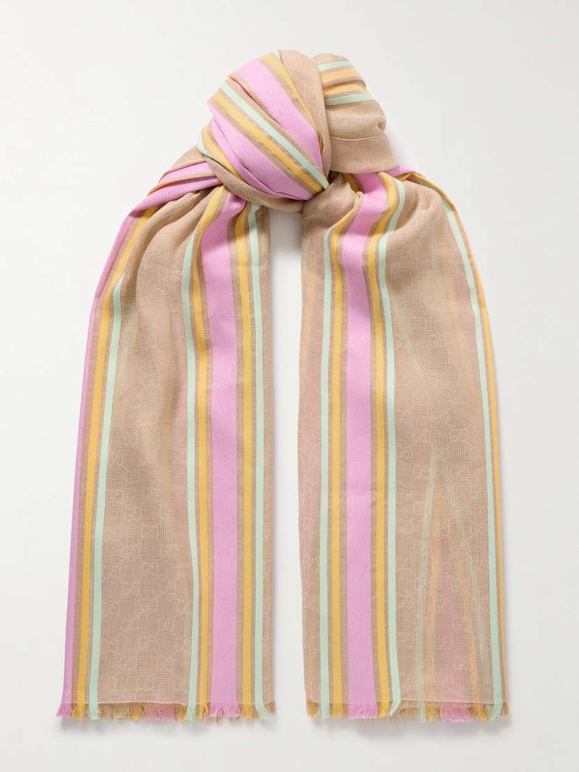 Gucci Striped Jacquard Scarf