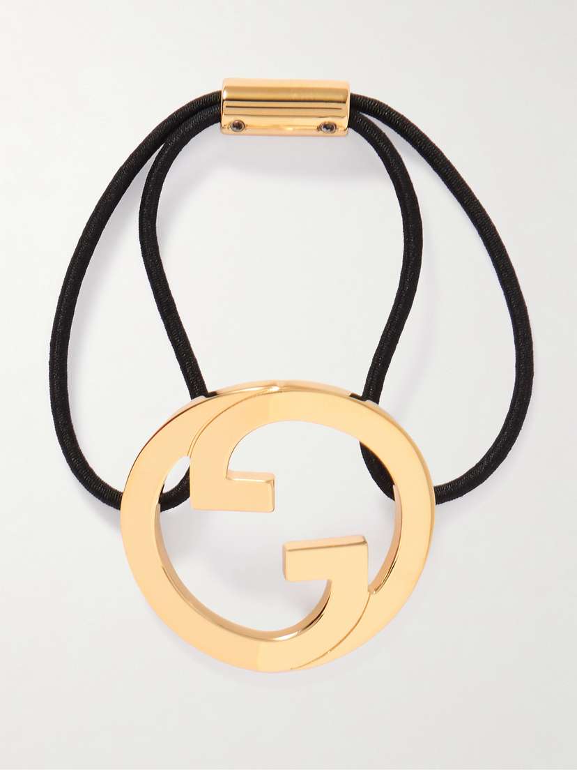 Gucci Blondie Gold-tone And Cord Hair Tie