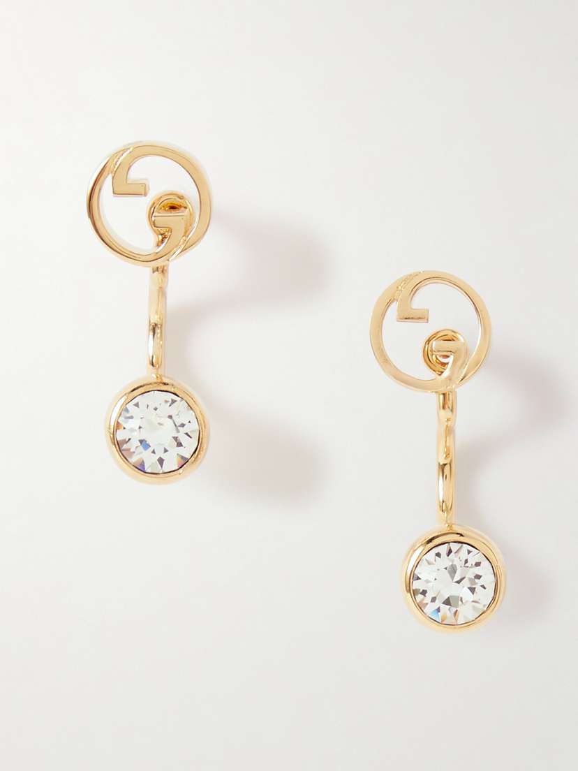 Gucci Blondie Gold-tone Crystal Earrings