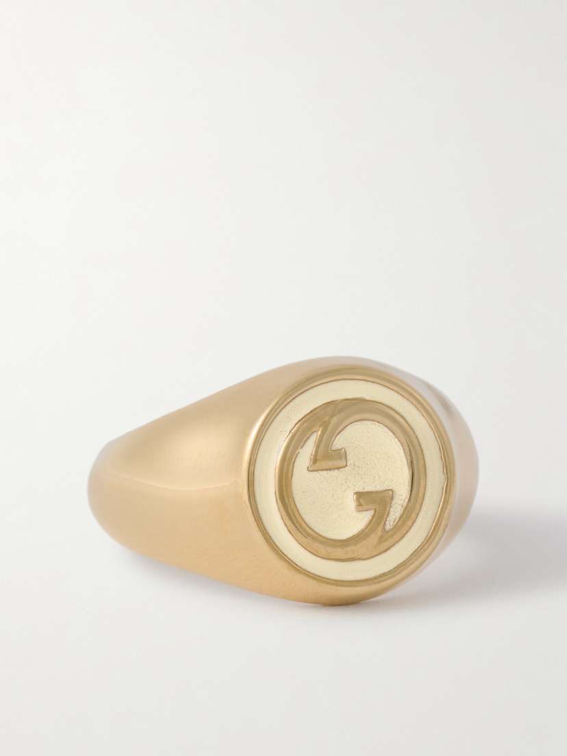 Gucci Blondie Gold-tone And Enamel Ring