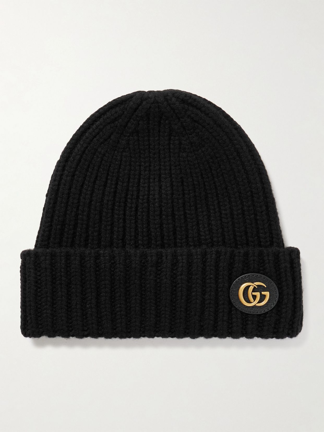 Victor appliquéd ribbed wool and cashmere-blend beanie