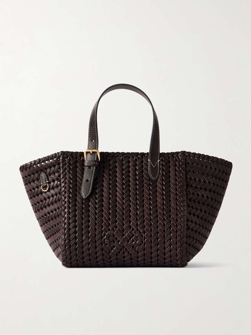Anya Hindmarch The Neeson Square Small Woven Textured-leather Tote