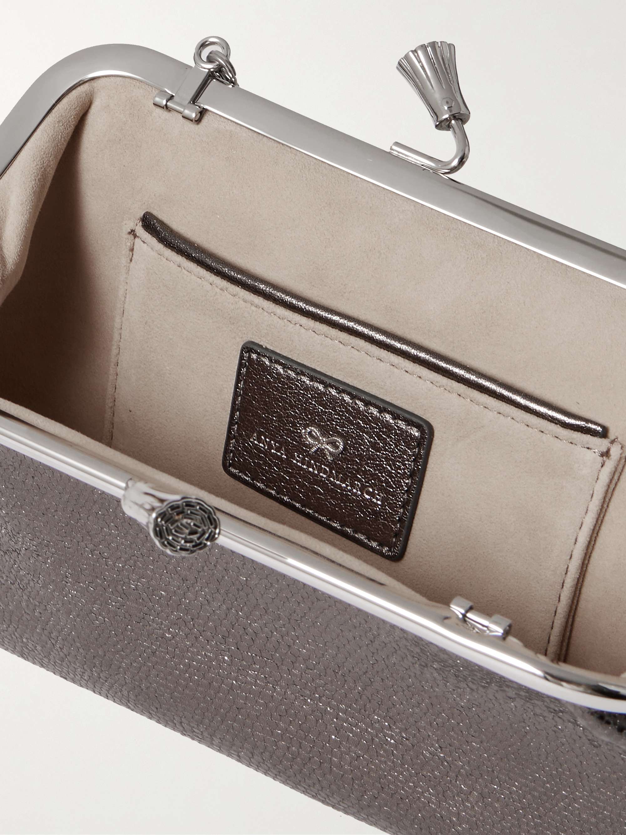 Pochette à Main Anya Hindmarch En Daim – Modèle Clutch Occasion – Daime Souple Et élégante