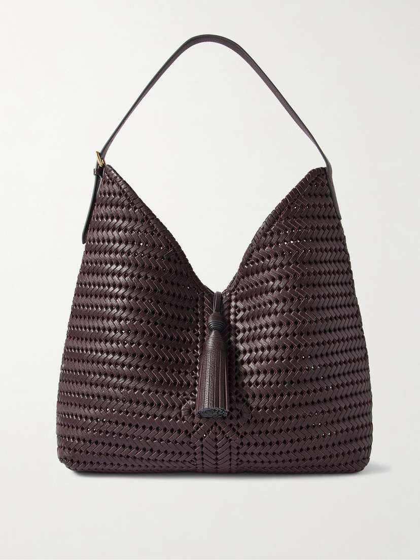 Anya Hindmarch The Neeson Tasseled Leather Shoulder Bag