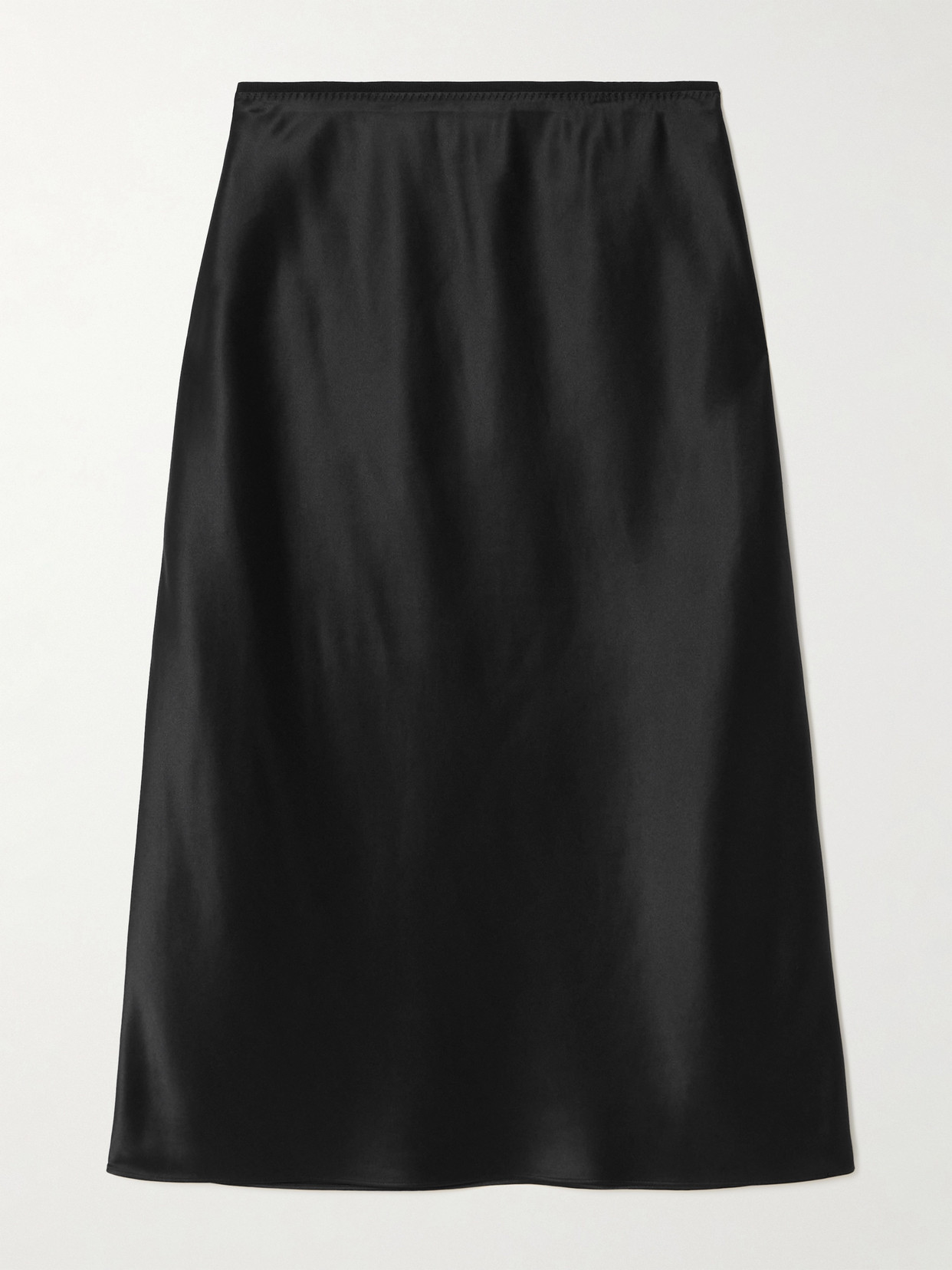 Joseph - Isaak Silk-satin Midi Skirt - Black