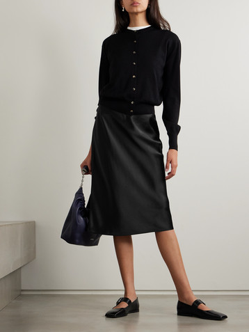 JOSEPH Isaak silk-satin midi skirt