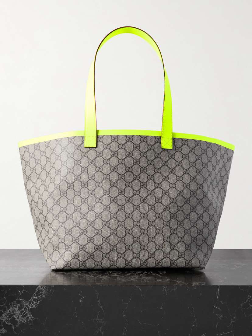 Gucci Totissima Leather-trimmed Printed Coated-canvas Tote